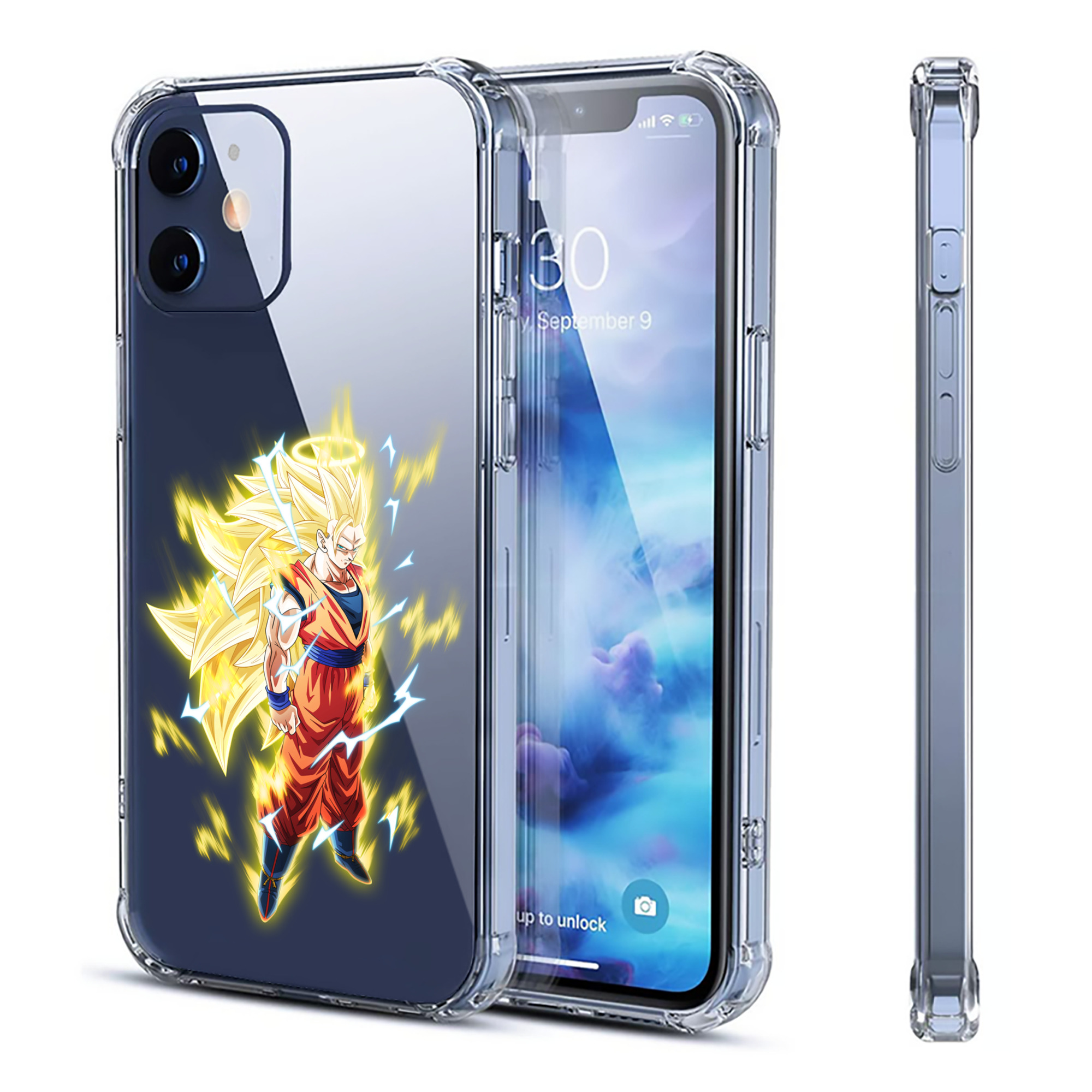 （画像用） ドラゴンボール 孫悟空（そん ごくう）Son Goku カカロット DRAGON BALL Kakarotto 【iPhone 12シリーズ対応】透明スマホケース（クリアソフトケース）